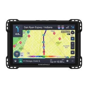 Rand McNally TND 1050 Truck GPS Tablet displaying route on Dan Ryan Expressway in Chicago