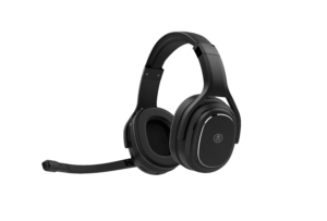 Rand McNally ClearDryve 220 wireless Bluetooth headphones with detachable mic, designed for versatile use as both headphones and a headset.