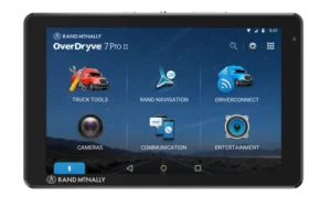 Rand McNally OverDryve 7 Pro II Truck GPS with navigation, driver tools, and entertainment features